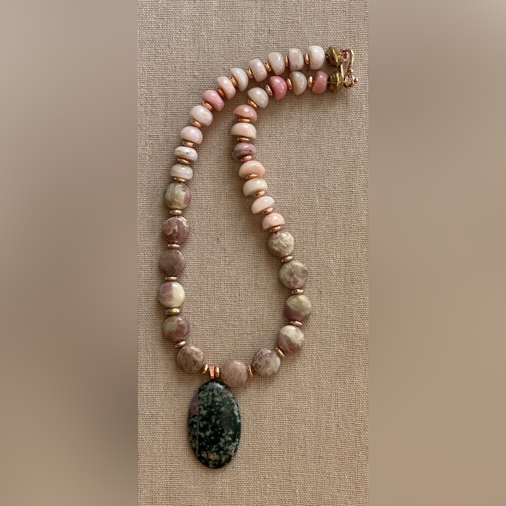18-1/2 inch Peruvian Pink Opal bead necklace NWOT - Picture 11 of 13